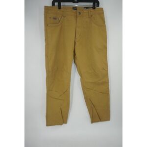Kuhl Revolvr Jeans Mens 35x30 Brown Canvas Relaxed Fit Hiking Workwear Pants